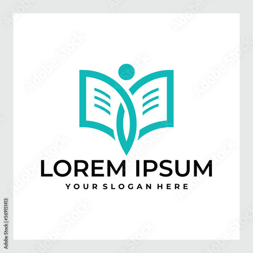 Book Logo Creative Design. Butterfly Concept. Vector Template