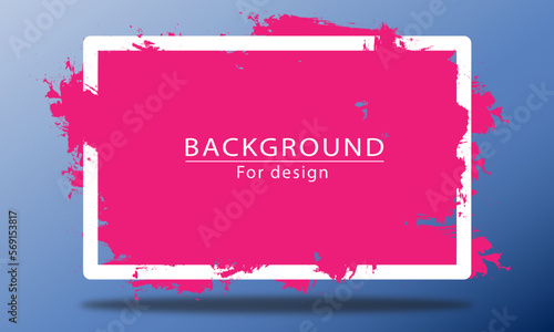 Grunge backgrounds set. Brush black paint ink stroke over square frame. Vector illustration