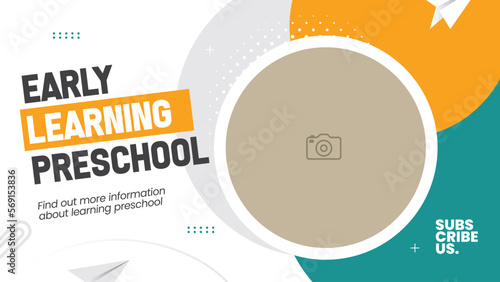Youtube live stream video thumbnail for learning preschool online webinar medical  marketing agency | video thumbnail | Youtube thumbnail
