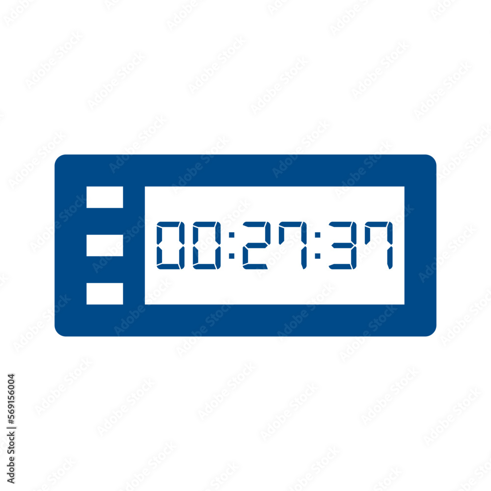 Digital clock icon vector design illustration. Digital clock icon vector design illustration.