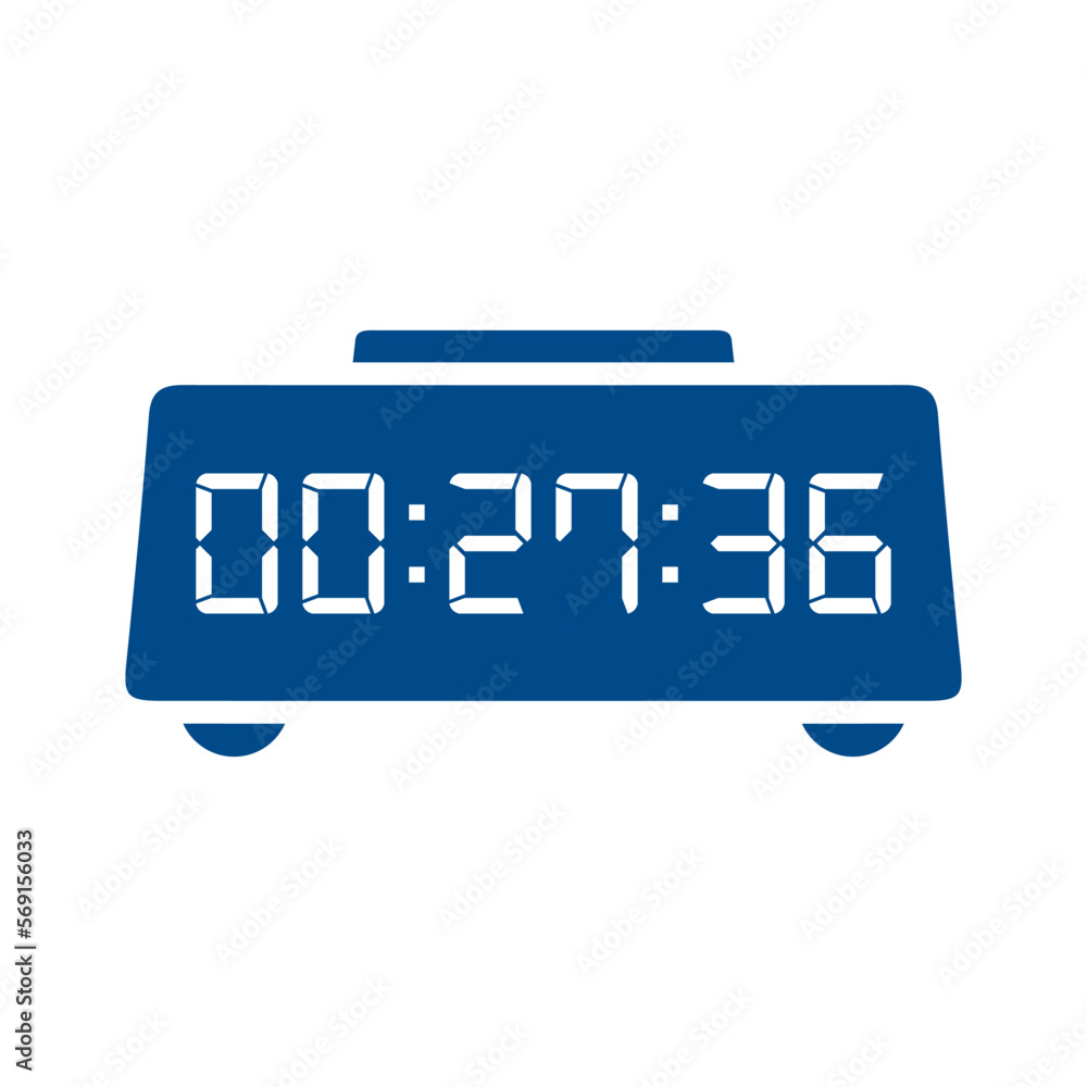 Digital clock icon vector design illustration. Digital clock icon vector design illustration.