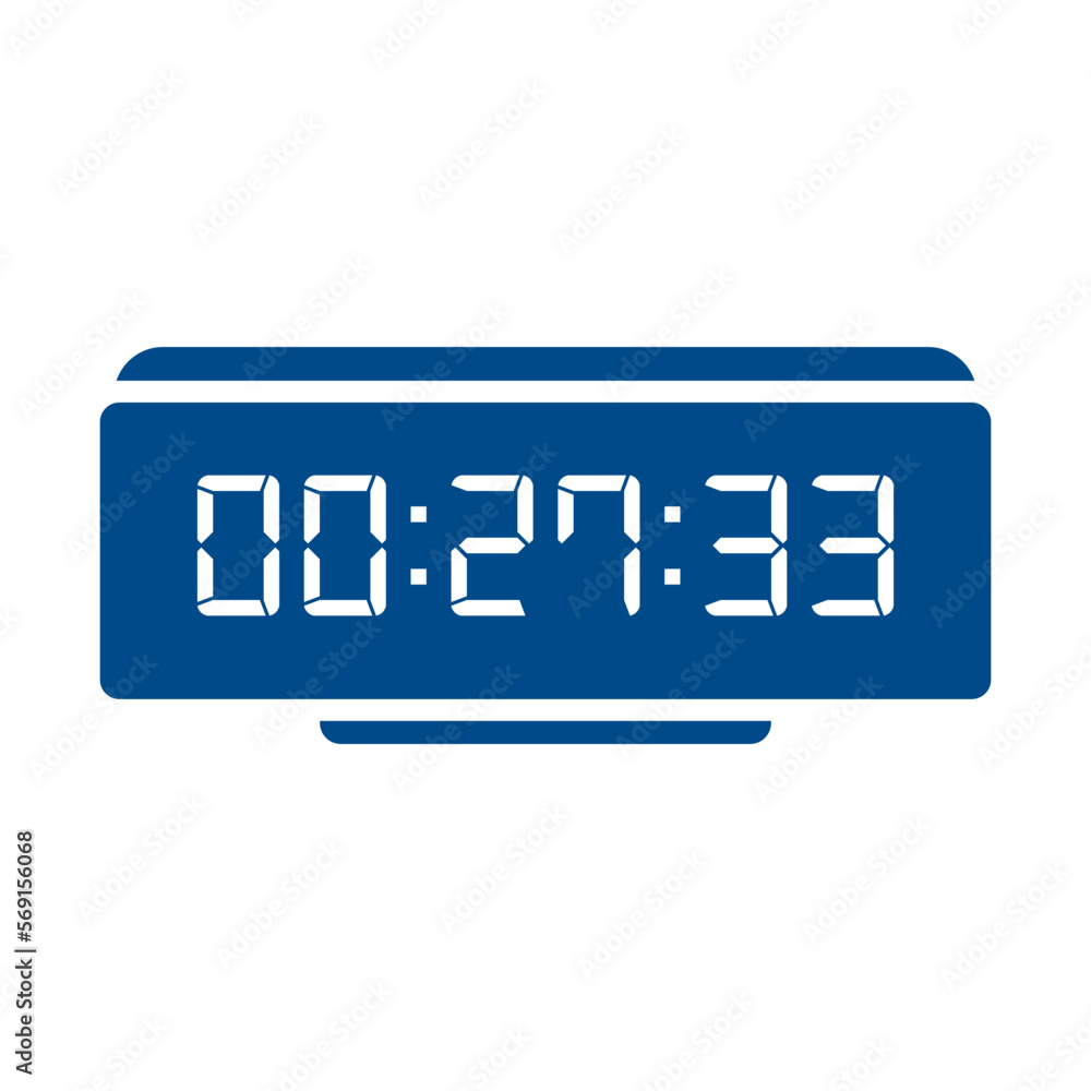 Digital clock icon vector design illustration. Digital clock icon vector design illustration.