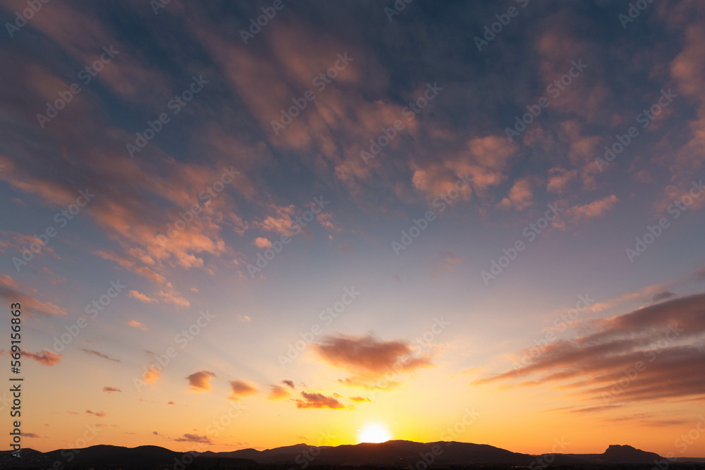 Obraz premium Winter sunset