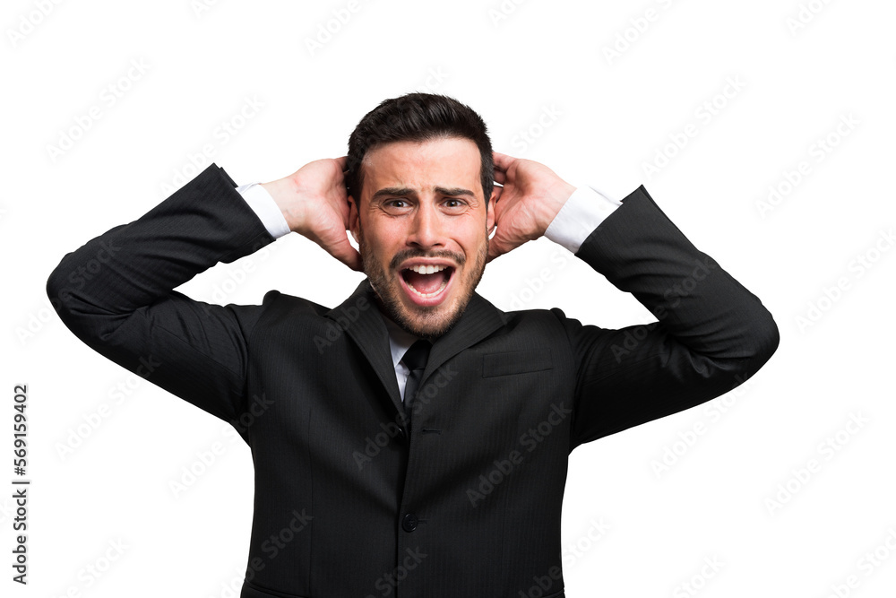 Desperate businessman Desperate businessman