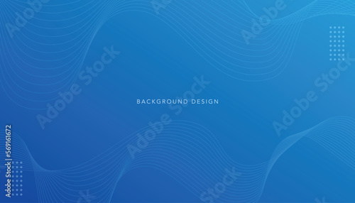 Abstract wavy line blue color on blurred background vector illustration 