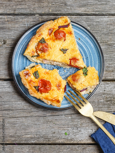 Quiche lauren - cheesy vegetable pie with chard	

