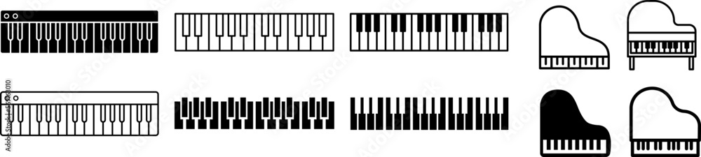Piano icon vector. Music illustration sign. Octave symbol or logo. Piano icon vector. Music illustration sign. Octave symbol or logo.