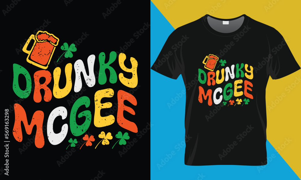 St Patrick's day typography t-shirt design, Drunky McGee. St Patrick's Day t-shirt design St Patrick's day typography t-shirt design, Drunky McGee. St Patrick's Day t-shirt design