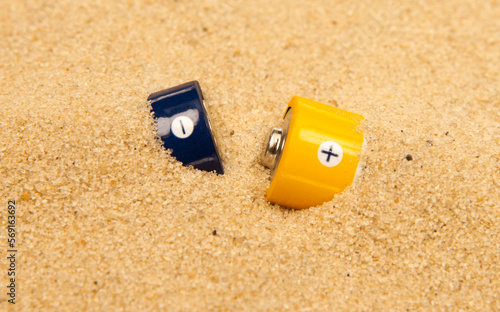 image of battery sand background