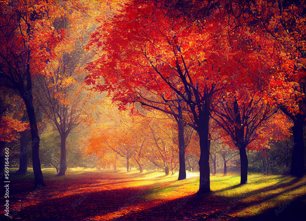 Fototapeta premium autumn in the forest