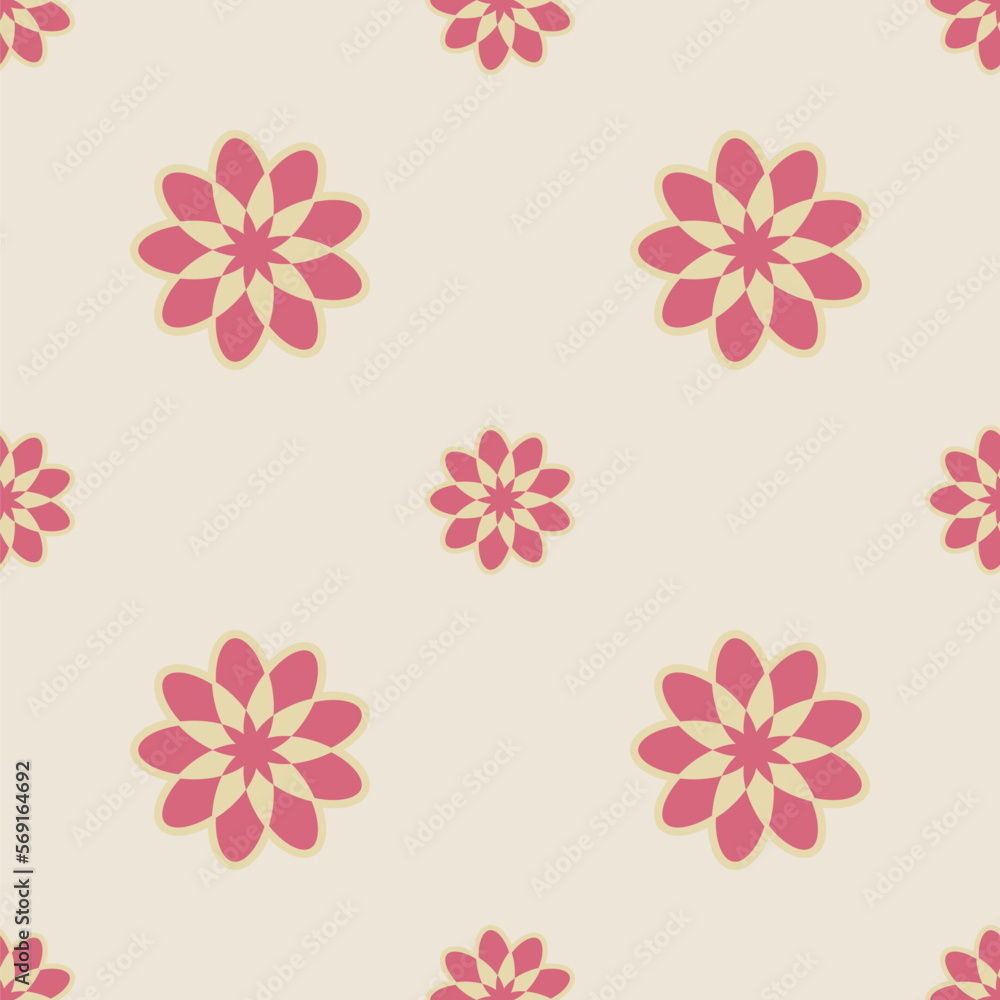 Seamless flower pattern vector floral shape doodle plant abstract texture background illustration for digital paper and print materials Seamless flower pattern vector floral shape doodle plant abstract texture background illustration for digital paper and print materials