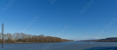 The Danube on a sunny day in Hungary