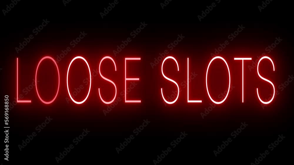Flickering red retro neon sign glowing against a black background Flickering red retro neon sign glowing against a black background