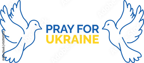 Vector poster with the image of somvols of Ukraine's victory in the war against Russia. The images are made in a minimalist style. Individual elements are drawn by hand.