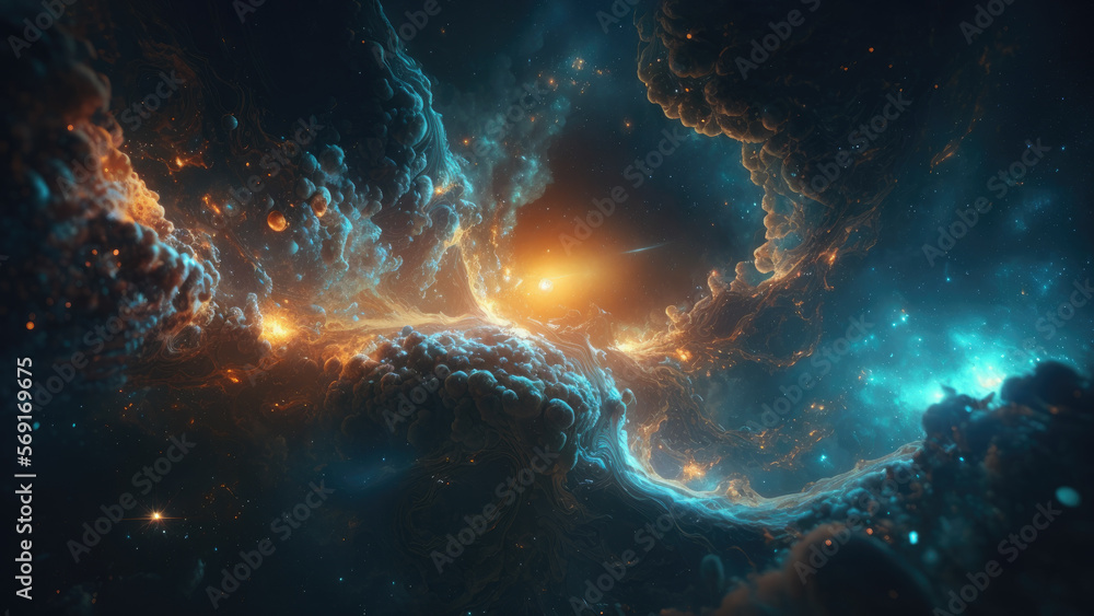 Obraz premium Abstract the galaxy, fantasy milky way. Generative AI