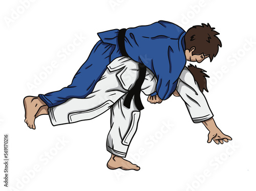 judo - hane maki komi photo