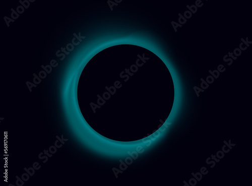 Illustration of a circle with light, color eclipe, sun, for logo or branding showcasing
