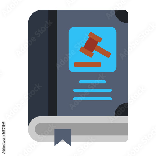 Law Book Flat Icon