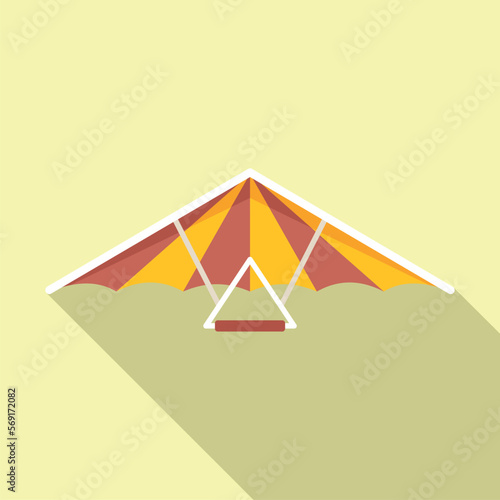 Aircraft glider icon flat vector. Fly plane. Man sky