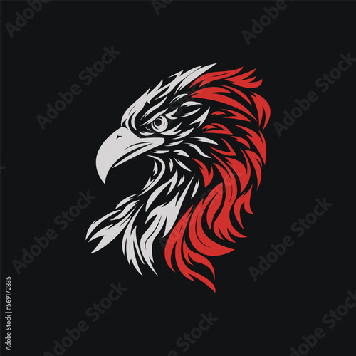 Design of eagle head logo vector illustration
