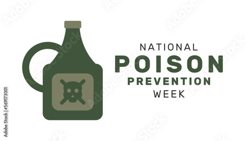 Vector illustration of National Poison prevention week (NPPW). Observed every year in March