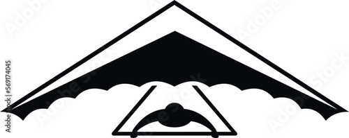 Fly glider icon simple vector. Para air. Hobby plane
