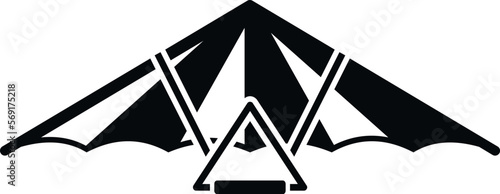 Aircraft glider icon simple vector. Fly plane. Man sky