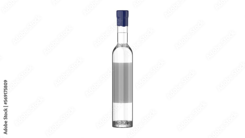 Vodka bottle on white background Vodka bottle on white background