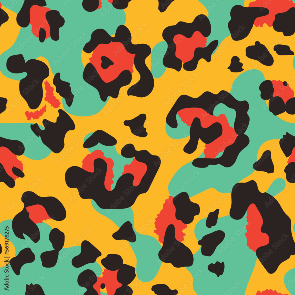 Leopard pattern, Seamless textile design