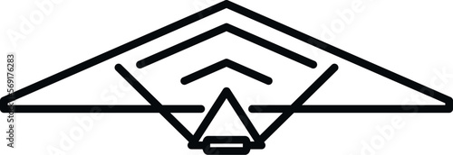 Gliding icon outline vector. Air hang. Wind pilot