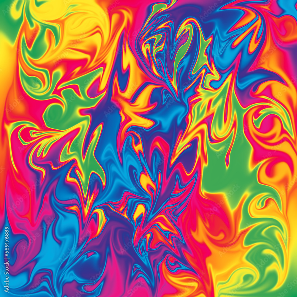 Abstract wavy psychedelic multicolored background image. Abstract wavy psychedelic multicolored background image.