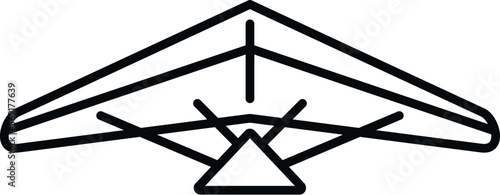 Extreme hang glider icon outline vector. Air fly. Sky leisure