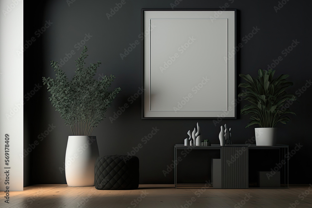 Loaf Style Interior Mockup, Empty Frame Loaf Style Interior Mockup, Empty Frame