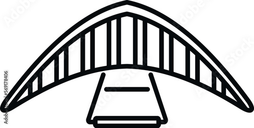 Sport hang glider icon outline vector. Air fly. Leisure pilot