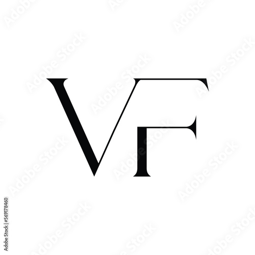  Initial VF Letter Minimalist Monogram Logo Design
