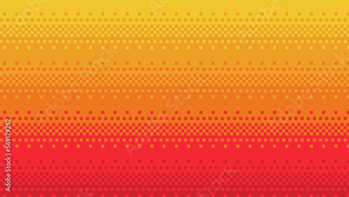 Pixel art Dithered Yellow and Red Fire Gradient Background Texture