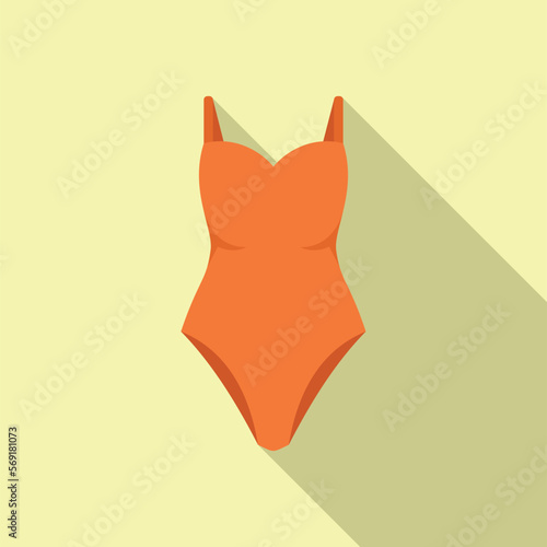 Water swimwear icon flat vector. Aqua pool. Summer waterslide