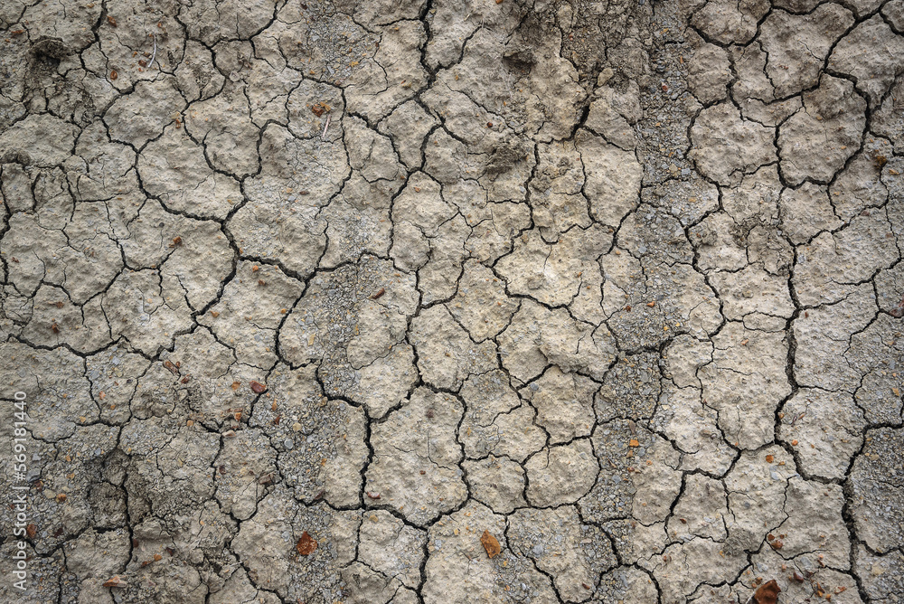 Dried and cracked ground background Dried and cracked ground background