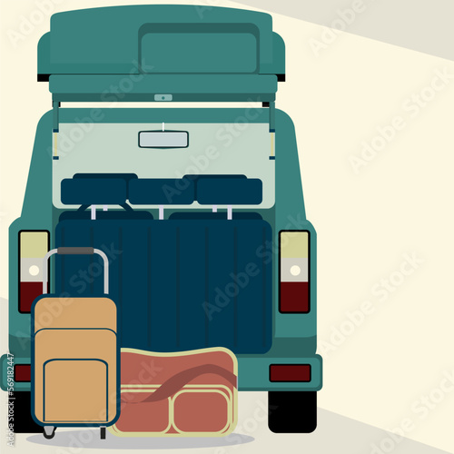loading things into the car before the trip