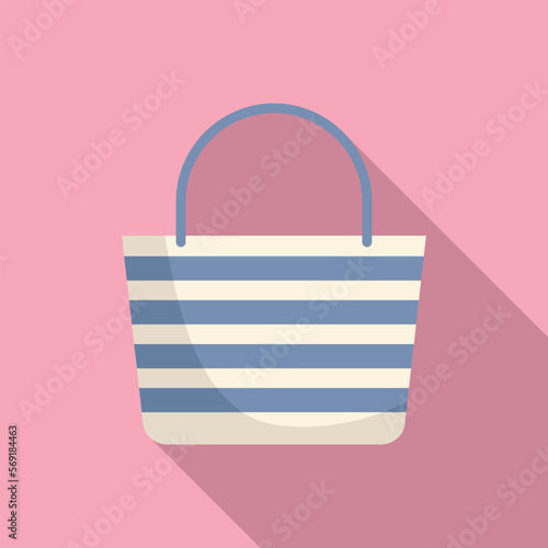 Water park female bag icon flat vector. Slide pool. Summer slide