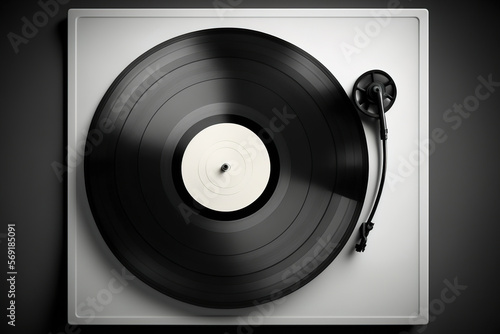vinyl record on turntable
