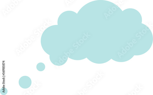 Thinking cloud flat icon Communications and thoughts