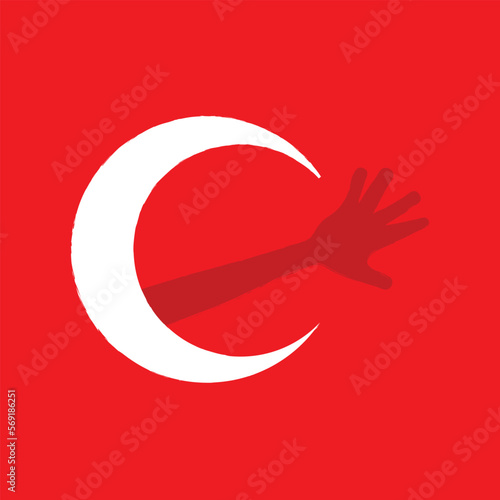 Help quake concept for Turkiye. vector illustration