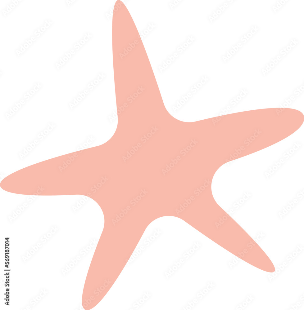 Starfish shape flat icon Marine animal silhouette Starfish shape flat icon Marine animal silhouette