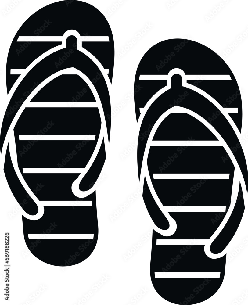 Water park slippers icon simple vector. Waterpark pool. Summer aquatic Water park slippers icon simple vector. Waterpark pool. Summer aquatic