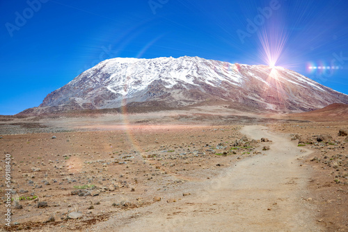 Snow on top of Mount Kilimanjaro. Tanzania. photo