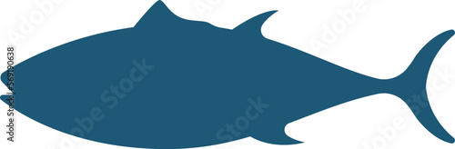 Flounder fish shape flat icon Marine animal silhouette