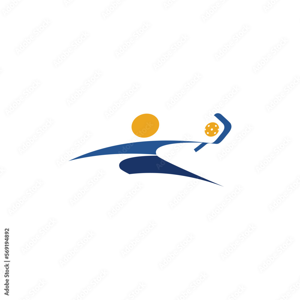 pickleball man player logo icon pickleball man player logo icon