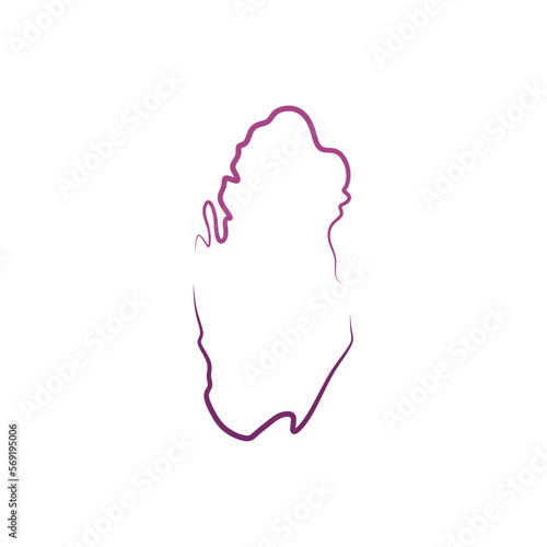 qatar map logo vector icon