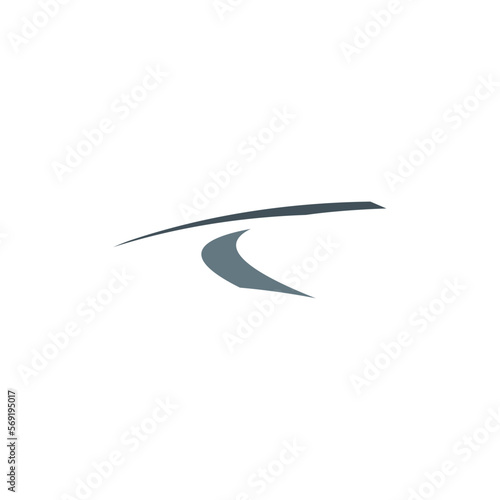 road hihgway logo letter t